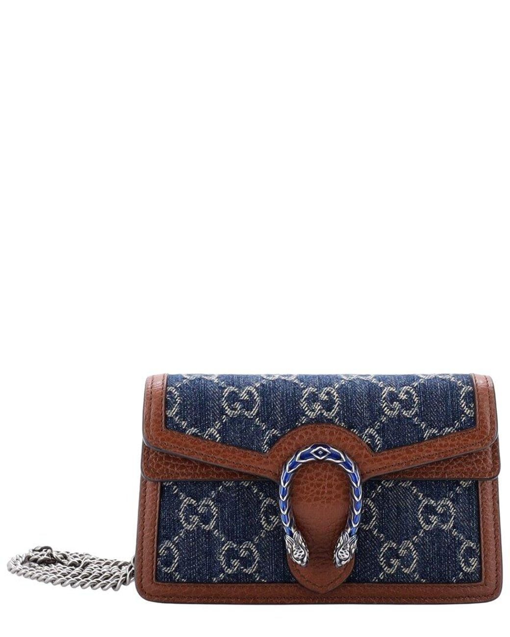 Gucci Blue Gg Denim Dionysus Bag Gg Denim Super Mini (Authentic Pre-Loved)