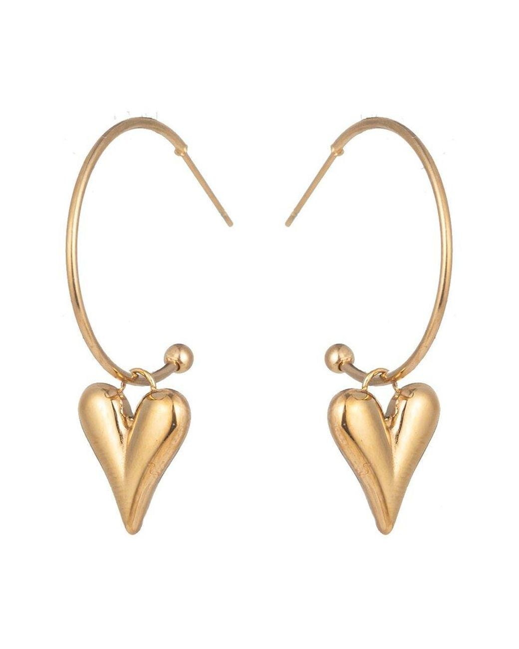 Eye Candy LA Metallic Luxe Collection Jasmine Heart Earrings
