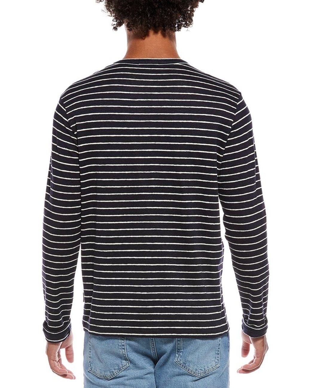 Onia Blue Stretch Linen Jersey T-Shirt for men
