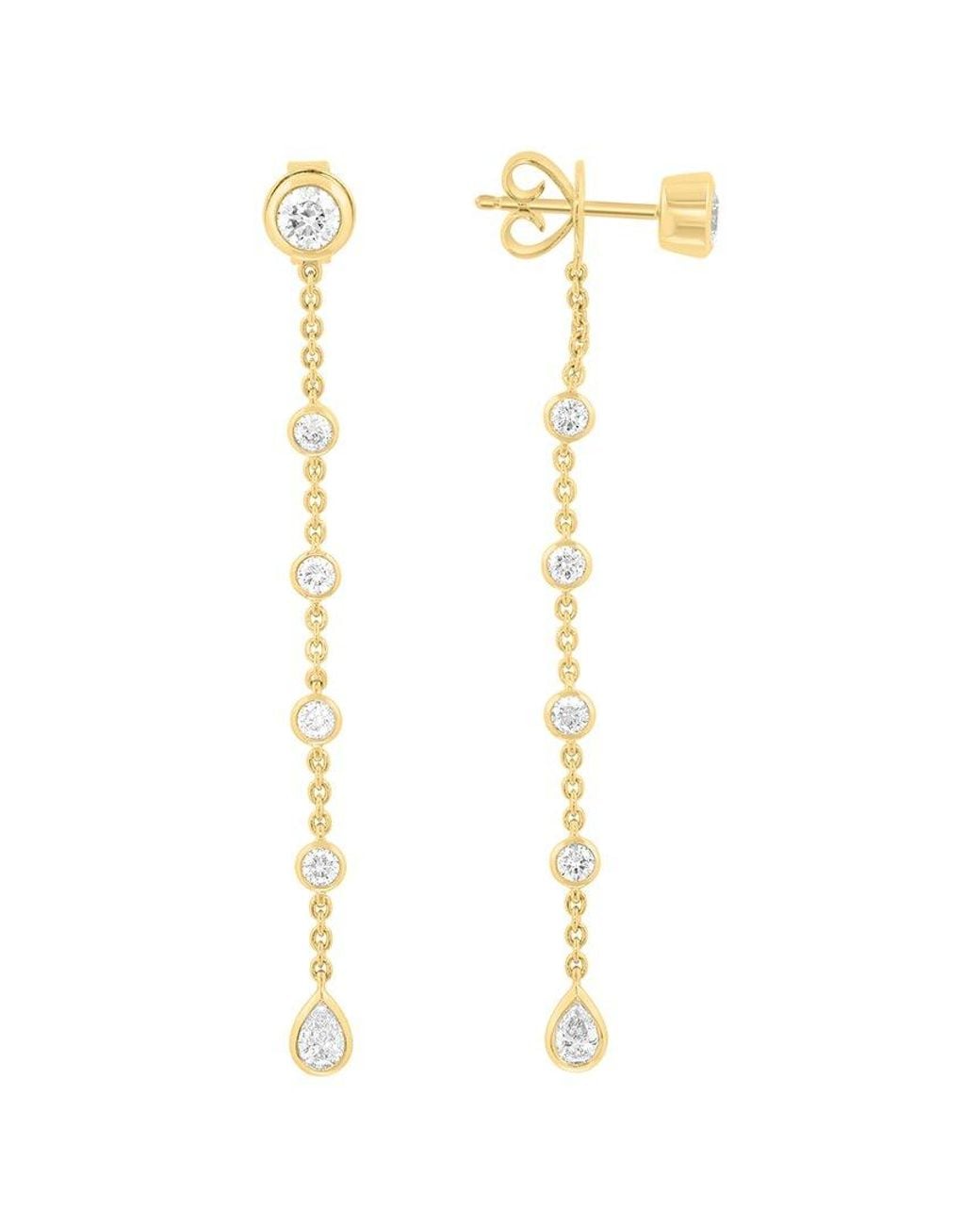 Effy Fine Jewelry White 14K 0.96 Ct. Tw. Diamond Earrings