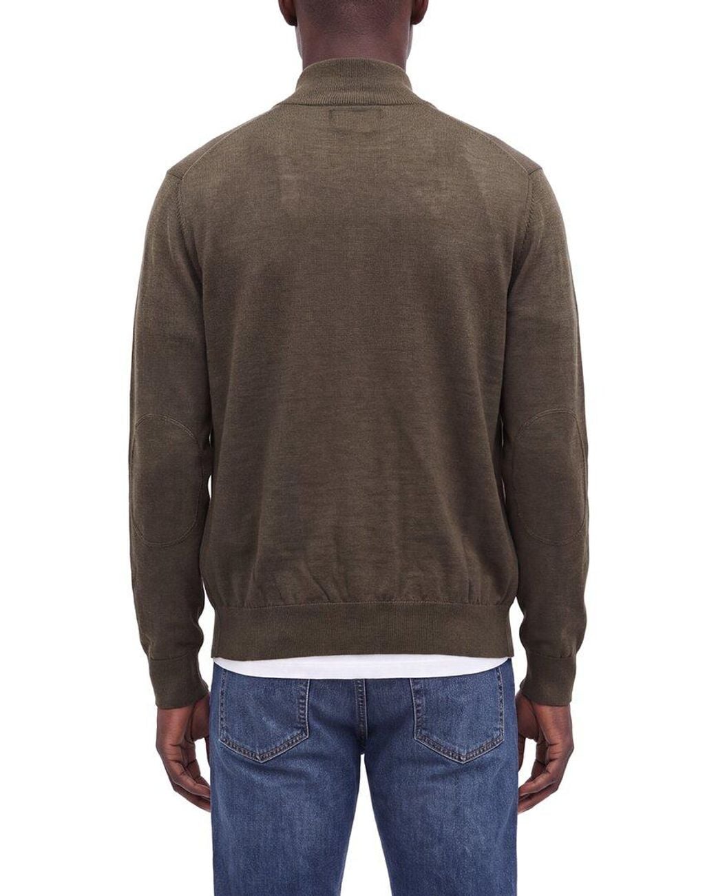 N.Peal Cashmere Multicolor Hyde Zip 100% Cashmere Mock Neck Cardigan for men