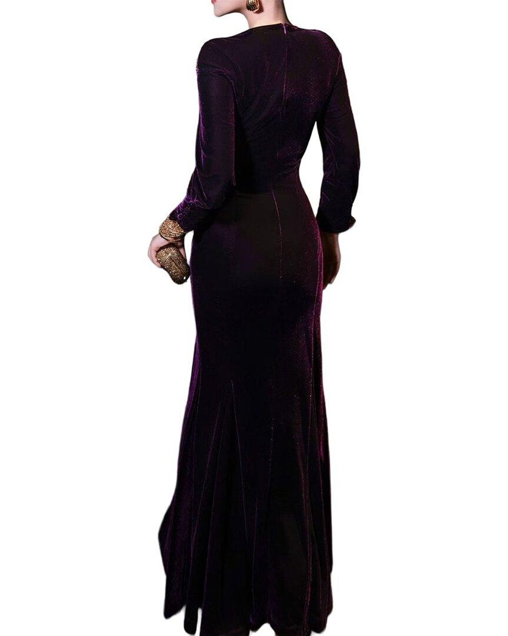 BRC By BURRYCO Blue Solid Maxi Dress