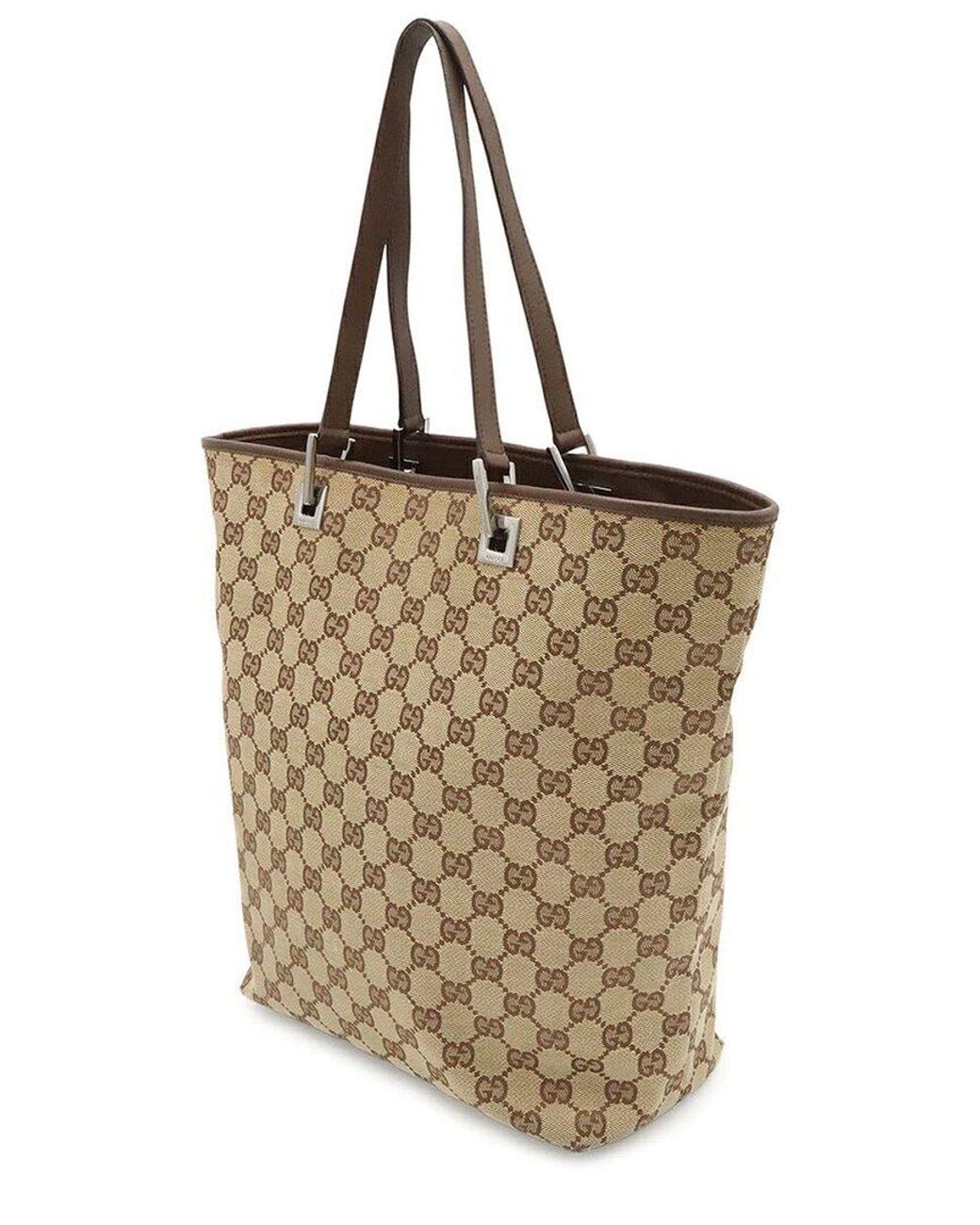 Gucci Natural Gg Canvas Tote (Authentic Pre-Loved)