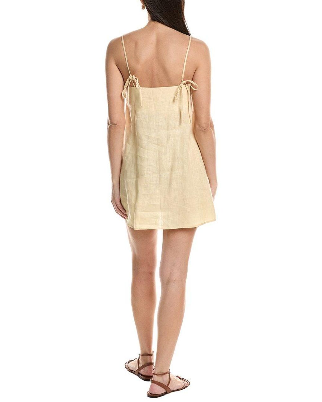 O.P.T Natural O.P.T Rosalie Linen Mini Dress