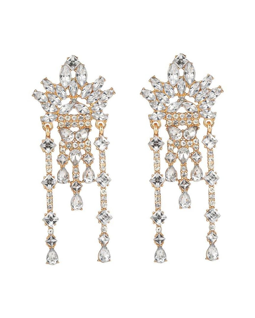 Eye Candy LA White Royal Crown Earrings