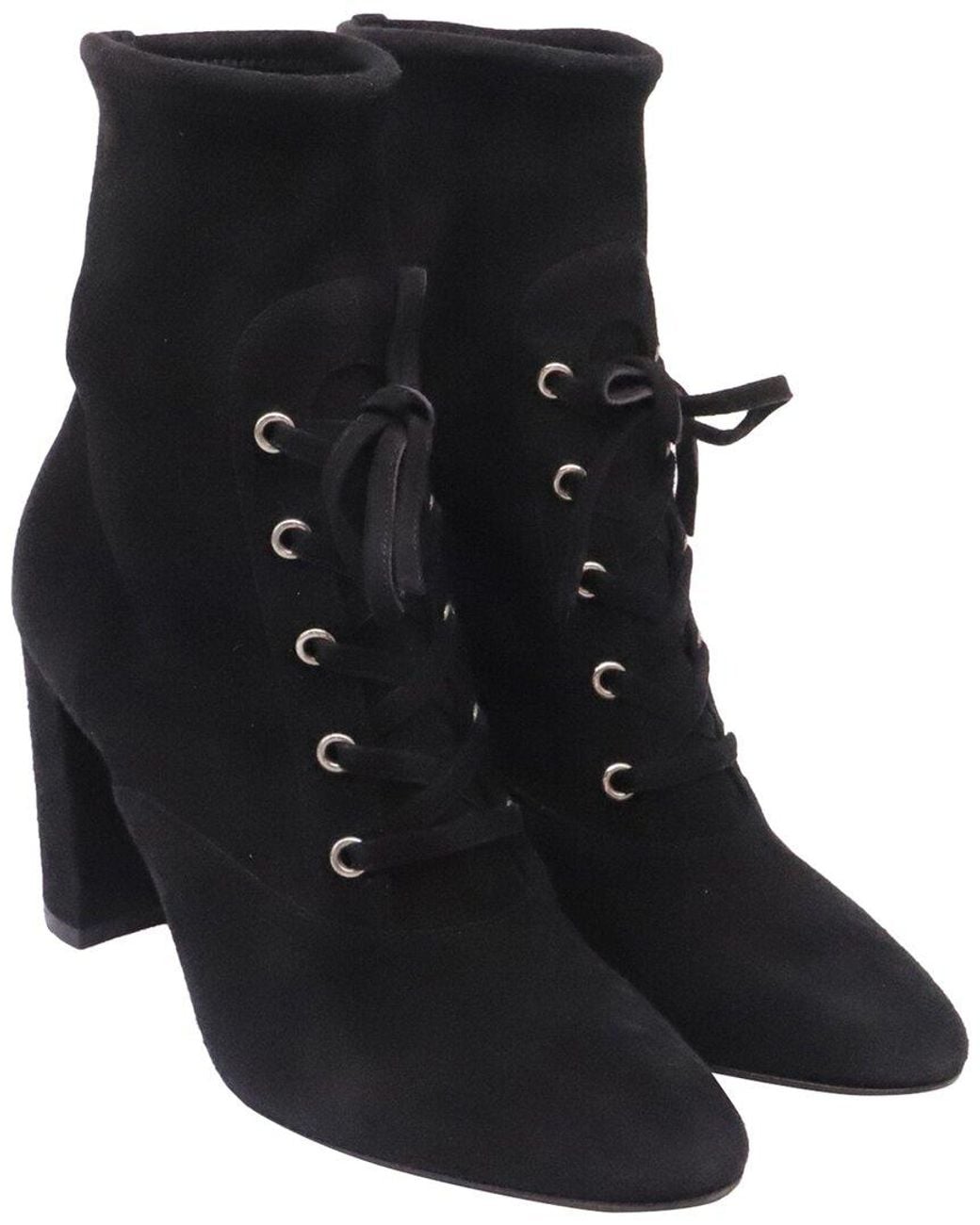Gianvito Rossi Black Suede Heeled Bootie (Authentic Pre-Loved)