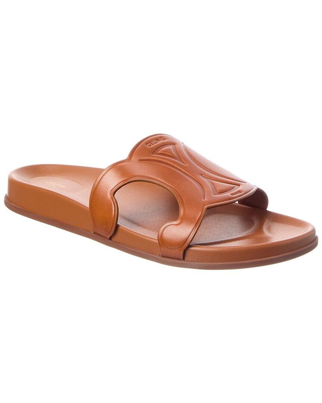 Céline Brown Troimphe Leather Sandal