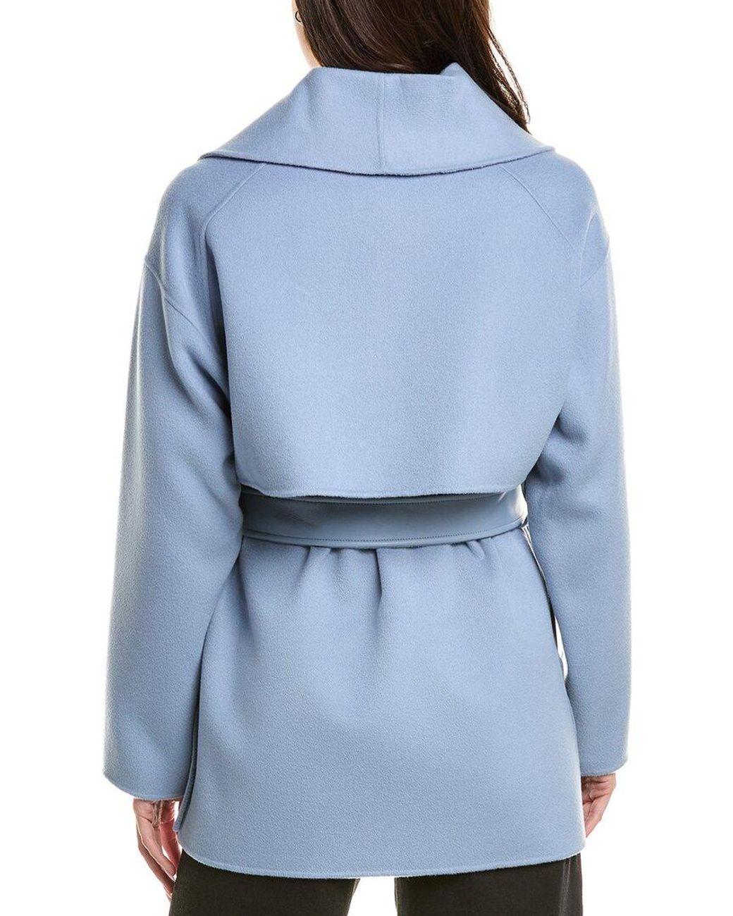 Mackage Blue Wool Robe Jacket