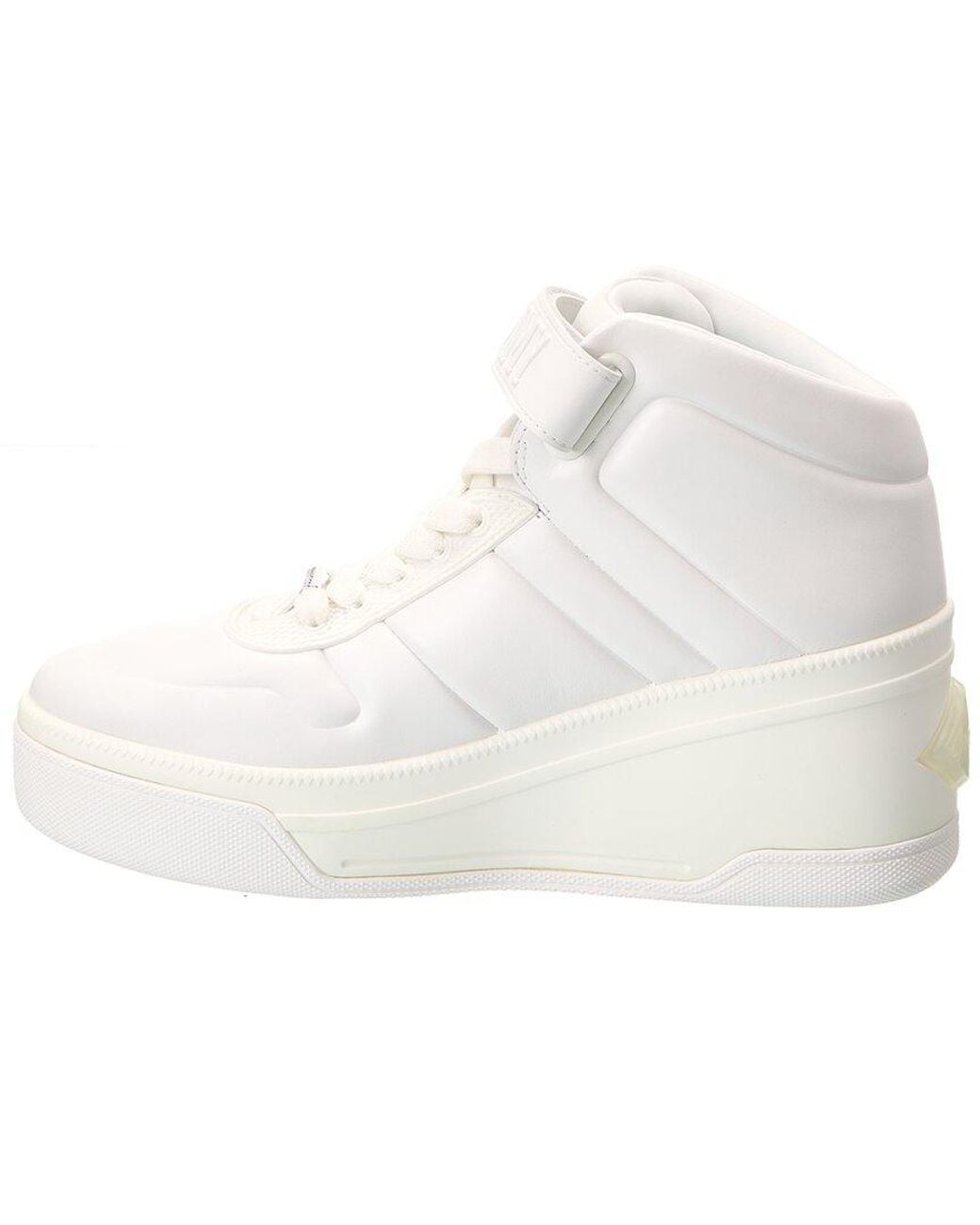 Jimmy Choo White Del Mar Leather Platform Sneaker