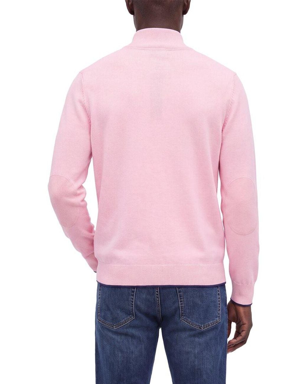 N.Peal Cashmere Pink Carnaby Cashmere 1/2-Zip Sweater for men