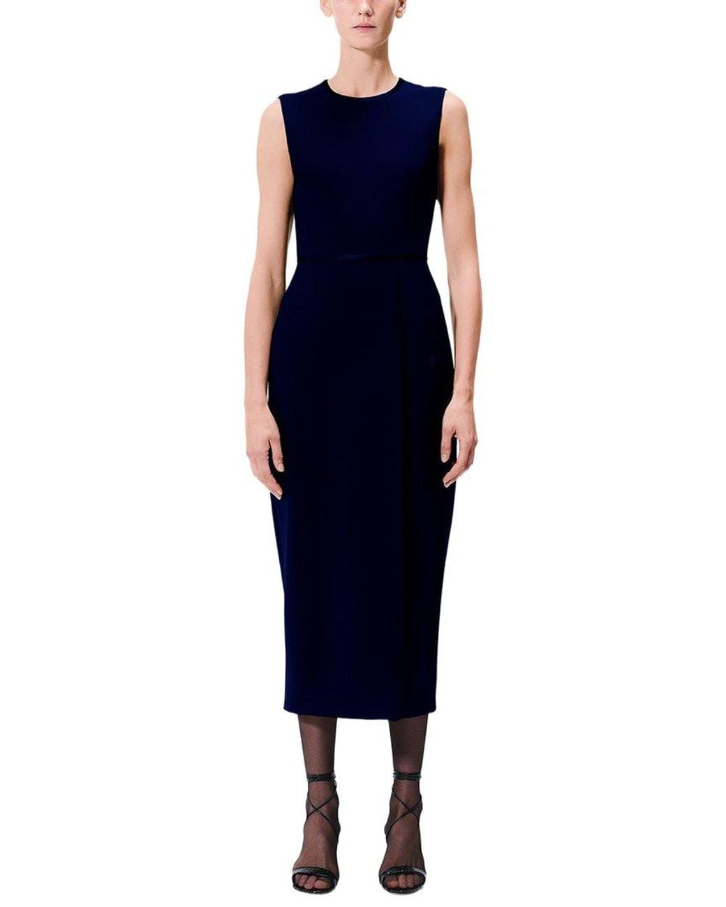 Adam Lippes Blue Nello Wool & Silk-Blend Dress