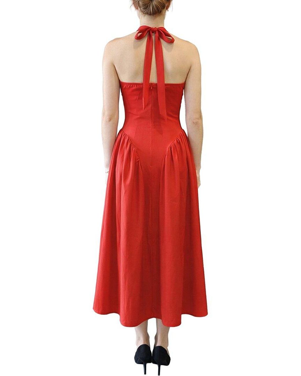 Nia Red Midi Dress