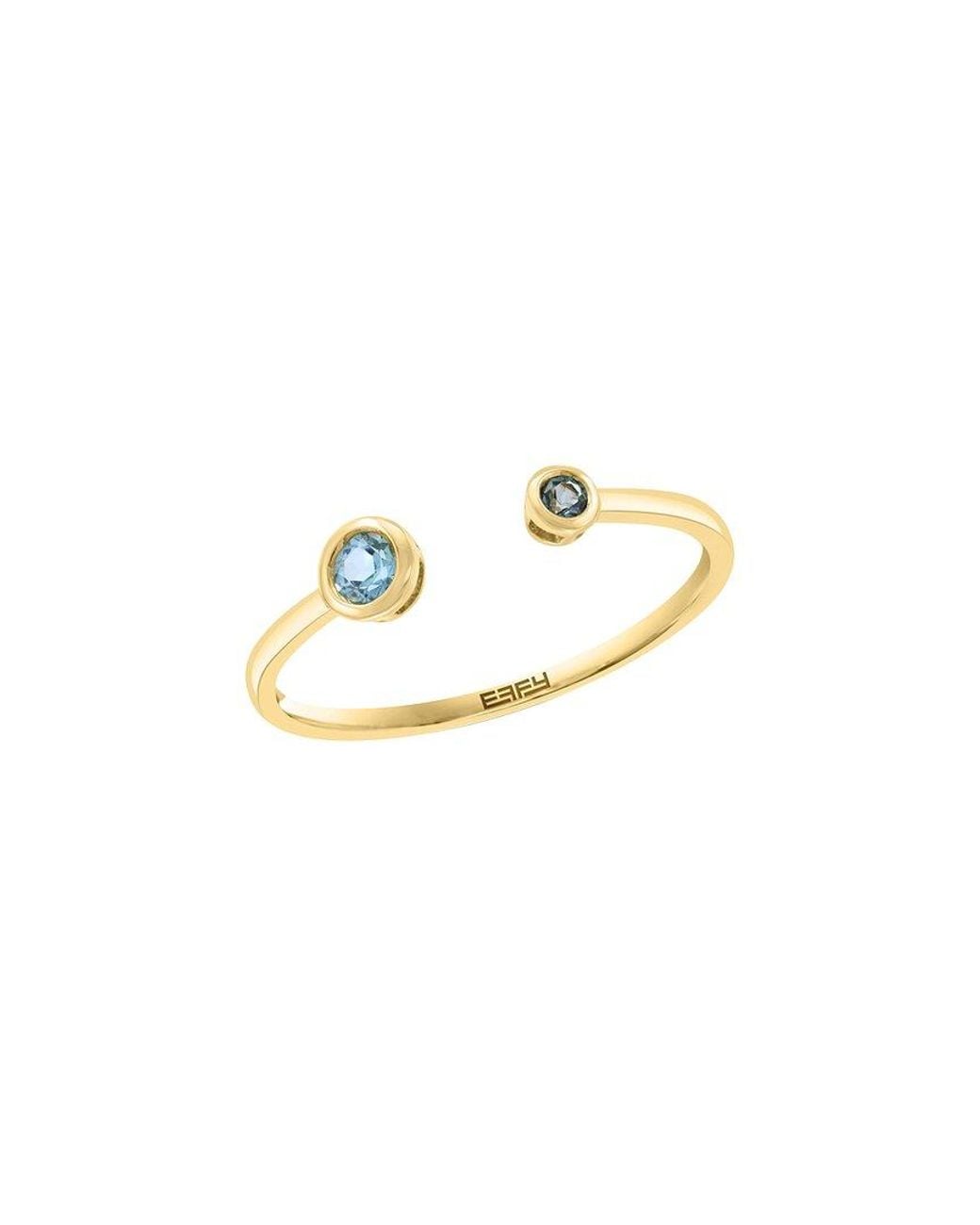 Effy Fine Jewelry White 14K 0.19 Ct. Tw. Gemstone Ring