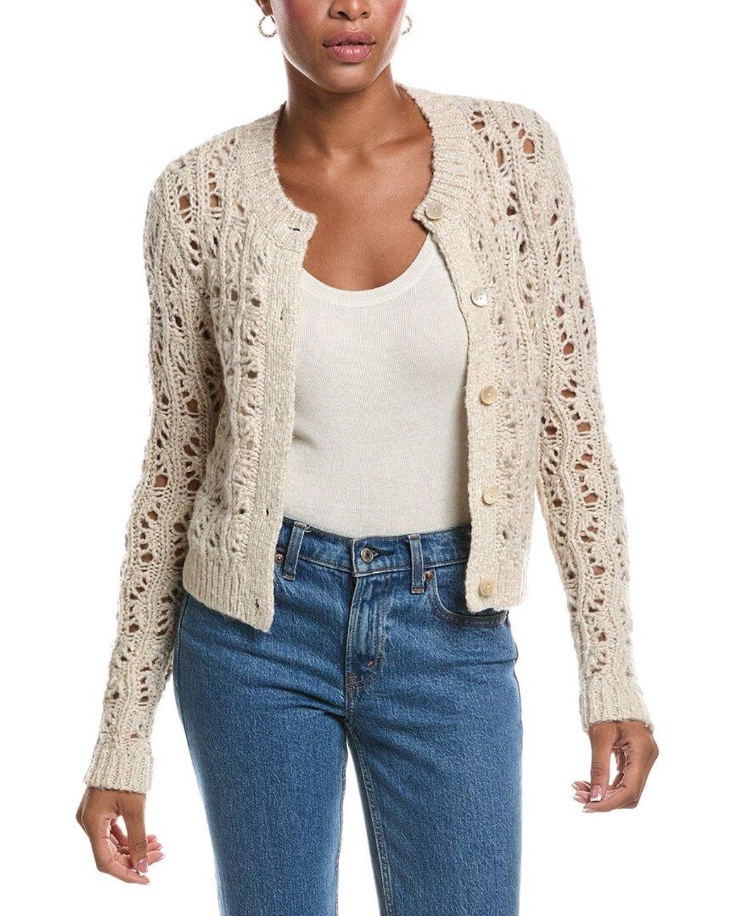 Autumn Cashmere Blue Boxy Stitchery Cardigan