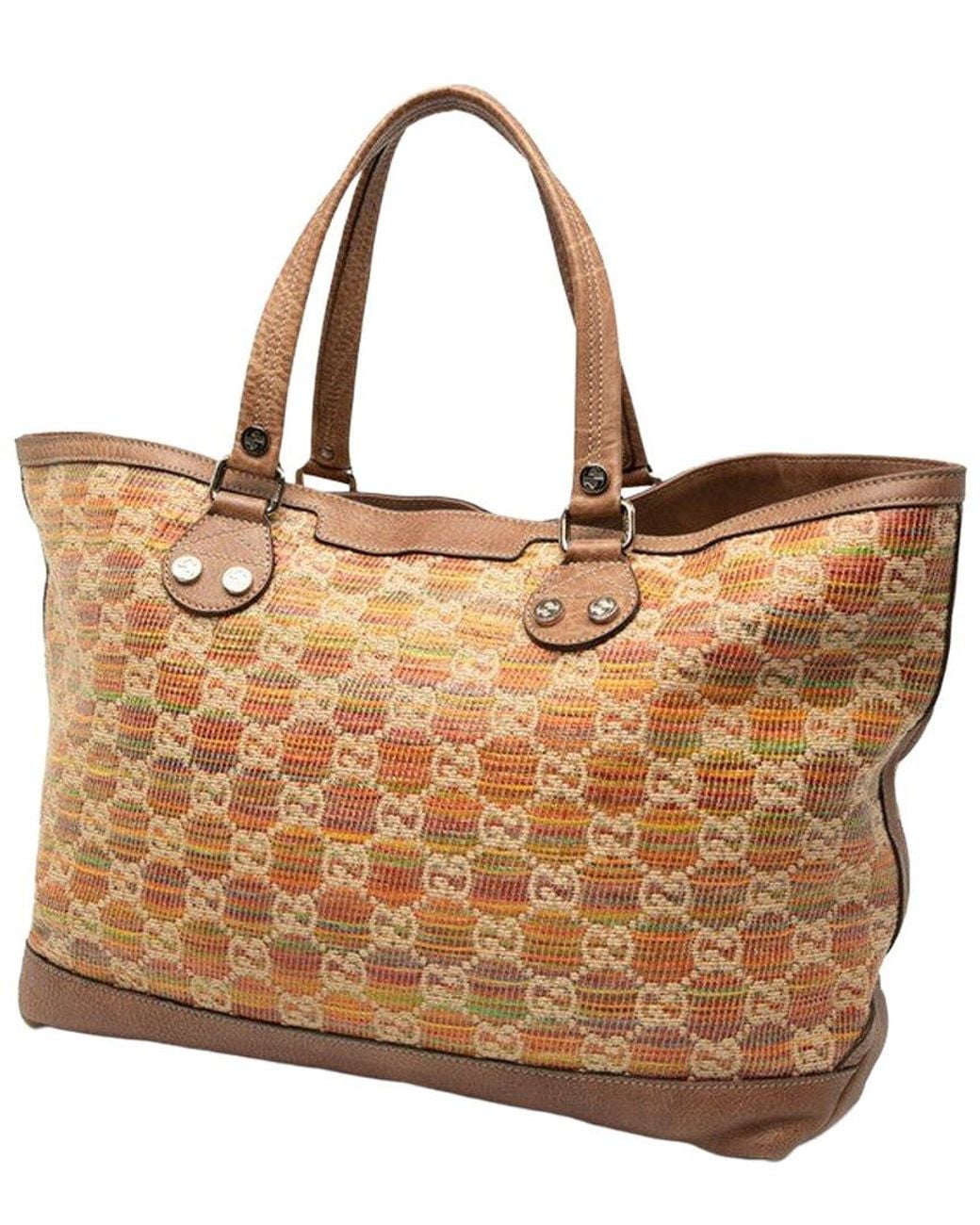 Gucci Brown Others Puglia Gg Sunset Tote (Authentic Pre-Loved)