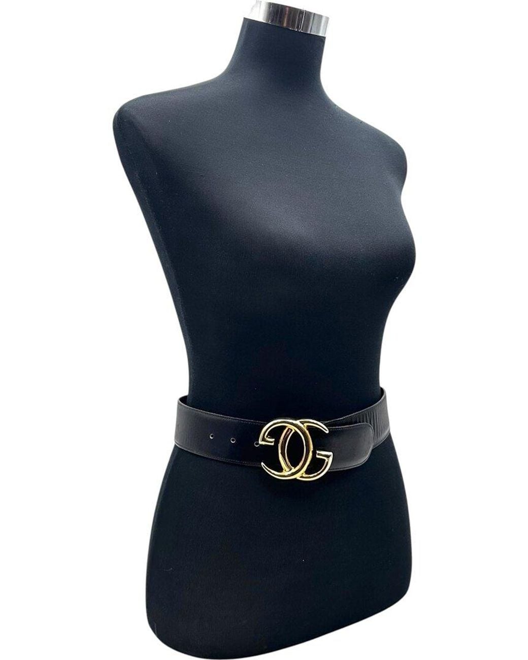 Gucci Black Interlocking Buckle Leather Belt (authentic Pre-loved)