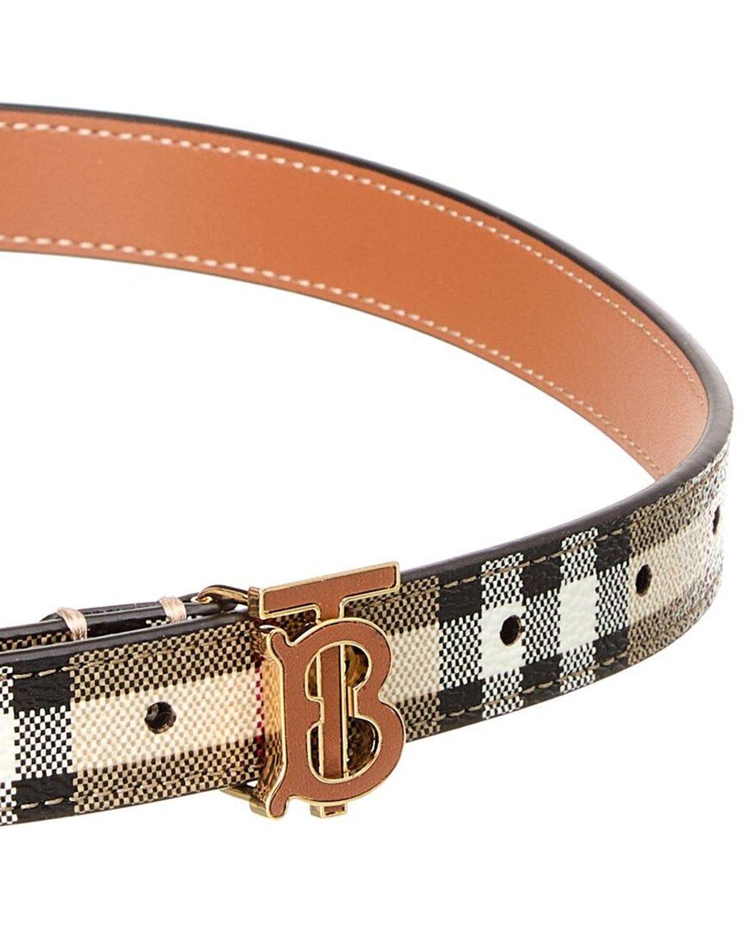 Burberry Women's TB Leather Belt