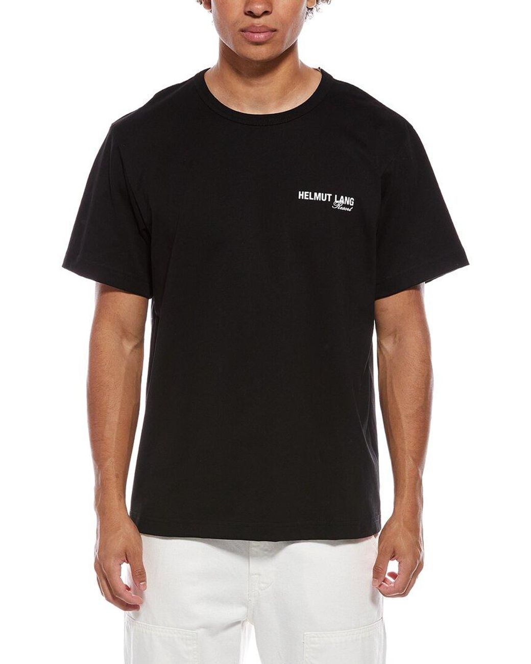 Helmut Lang Black Ski Map T-Shirt for men