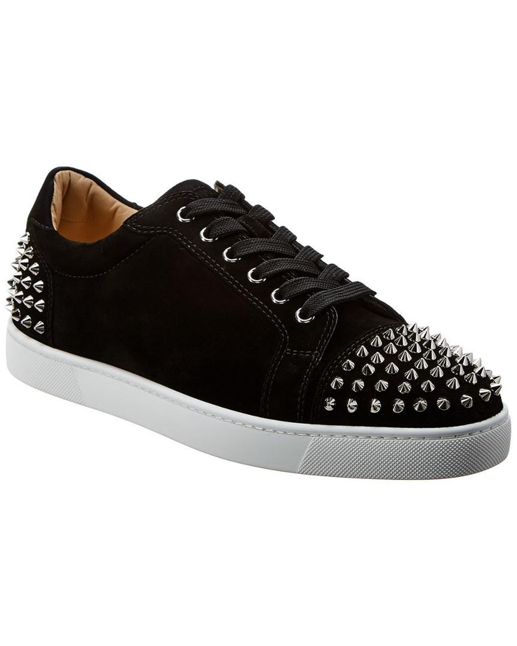 Christian Louboutin Seavaste 2 Flat Pat/vv/clf/clf Glit/sued in Black ...