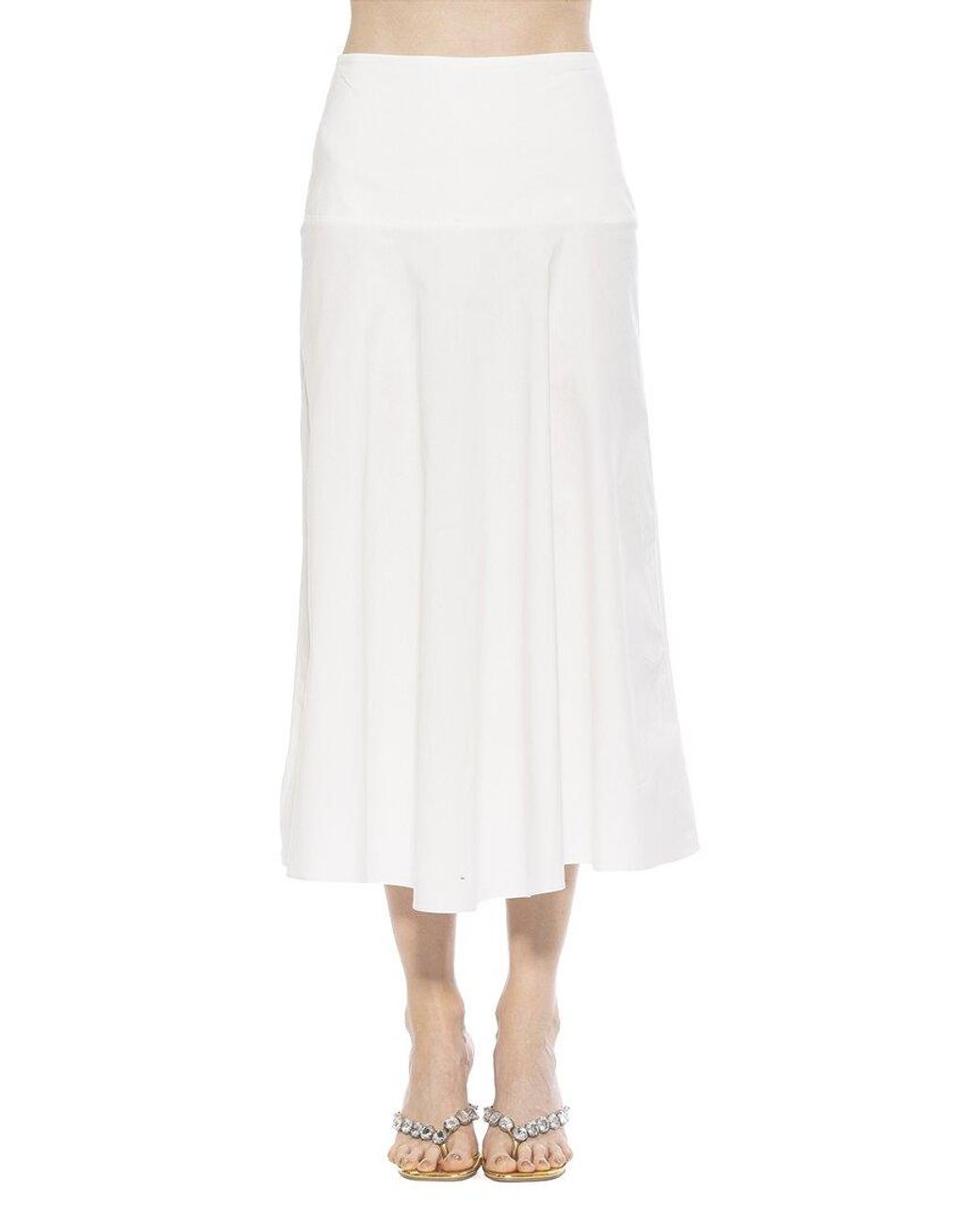Alexia Admor White Hadley Midi Skirt