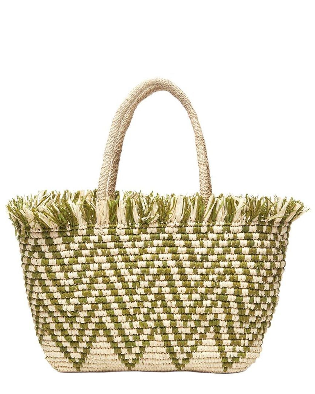 Mar Y Sol Metallic Bahia Raffia Tote