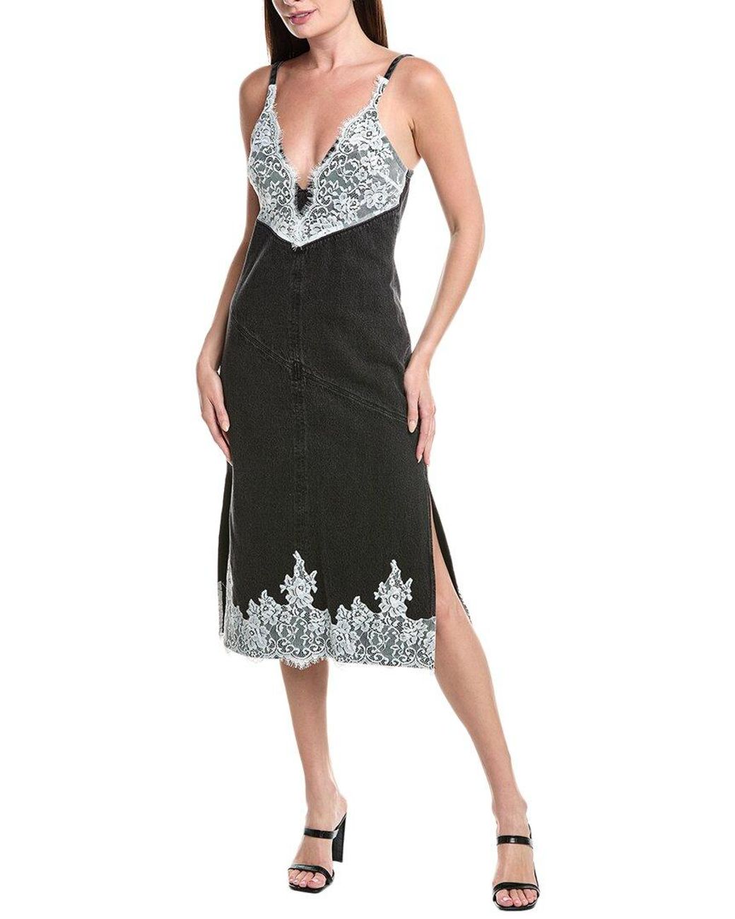 3.1 Phillip Lim Black Denim Slip Dress