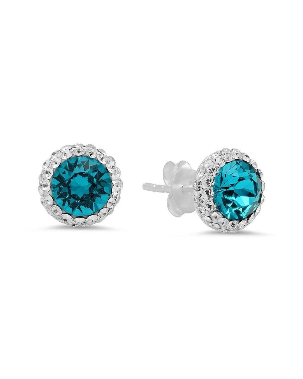 MaxColor Blue Silver Halo Studs