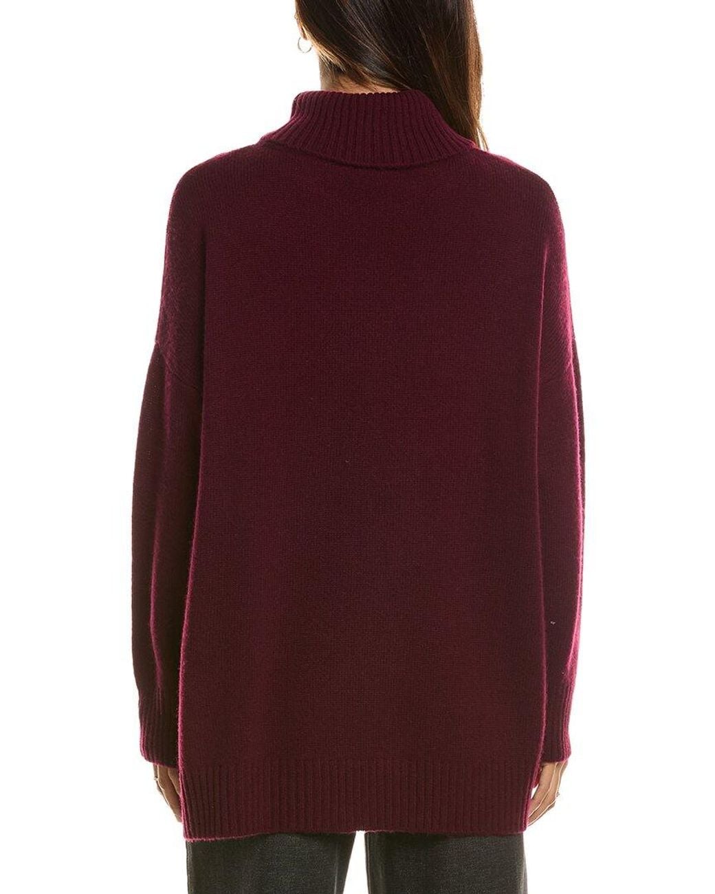 Forte Red Luxe Mock Neck 100% Cashmere Sweater
