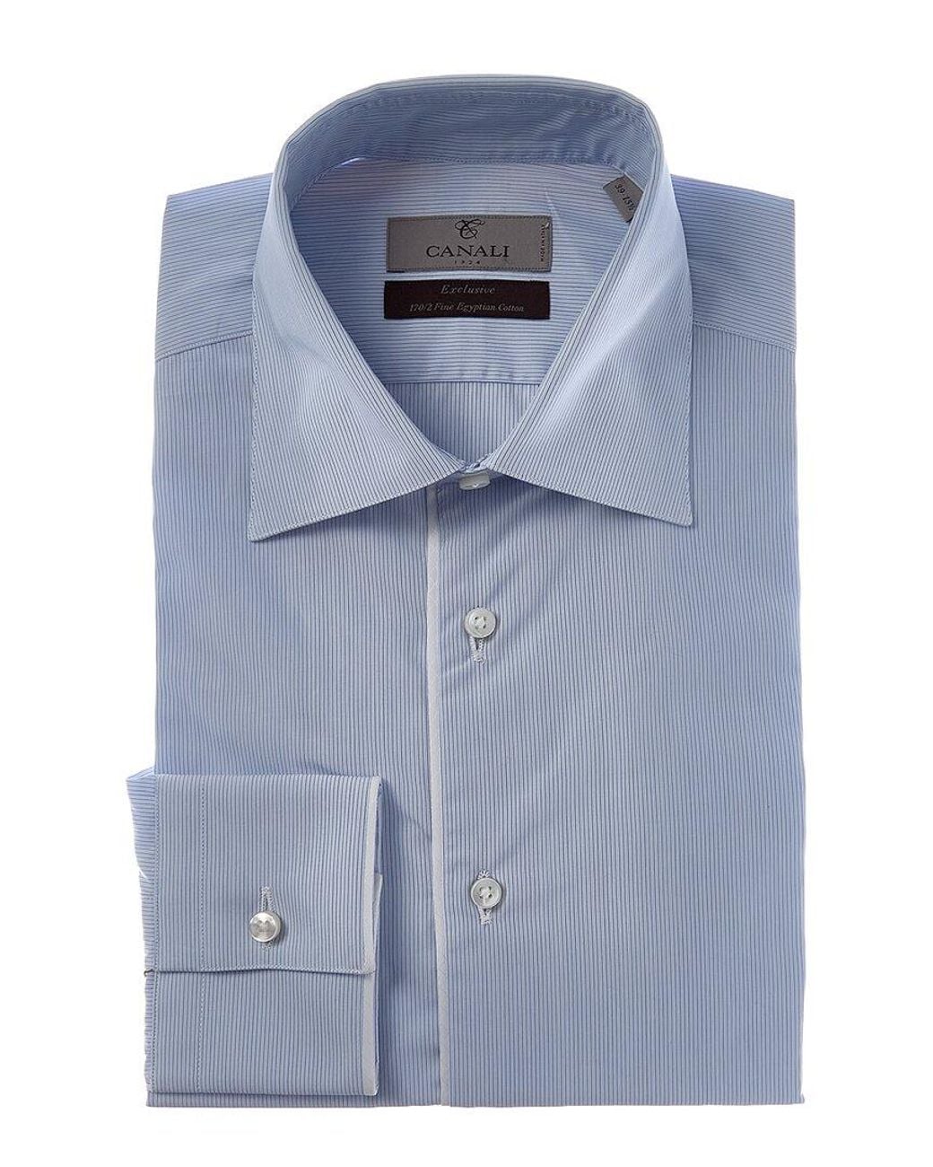 Canali Blue Dress Shirt for men