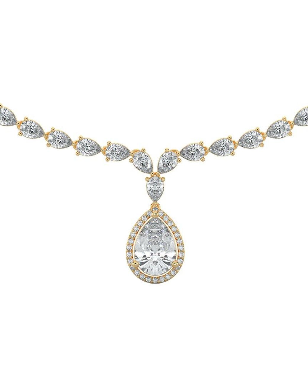 Sabrina Designs Lab Grown Diamonds White 14K 12.39 Ct. Tw. Lab-Grown Diamond Tennis Necklace