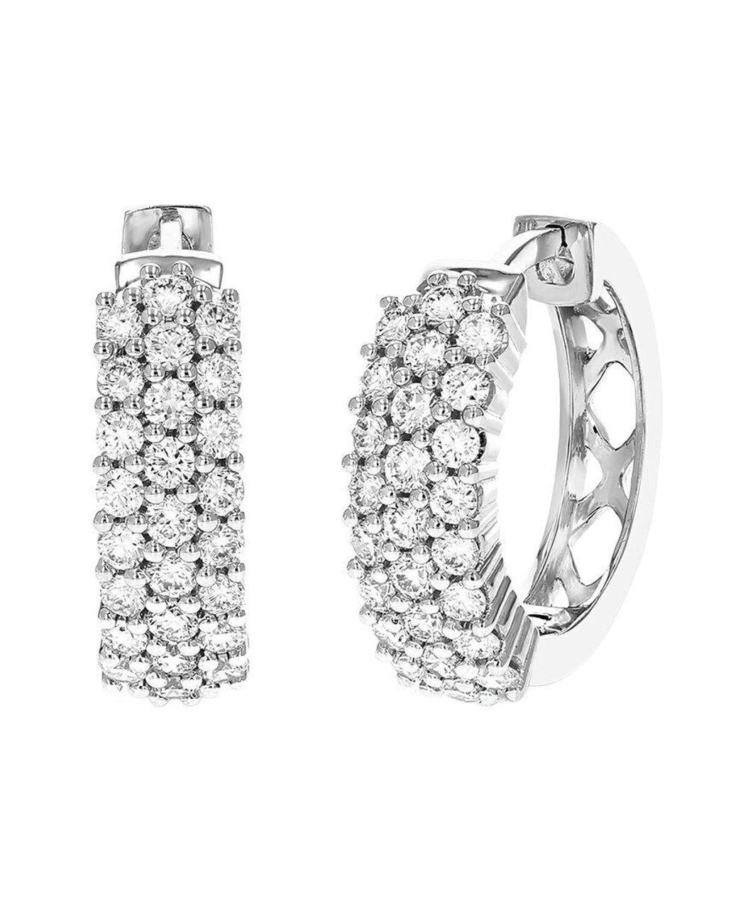 Amairah White 1.00 Ct. Tw. Lab-Grown Diamond Hoop Earrings