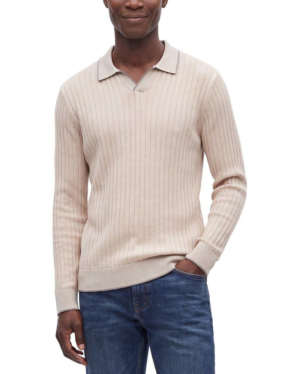 Raffi Blue Wool-Blend Drop Needle Shirt for men