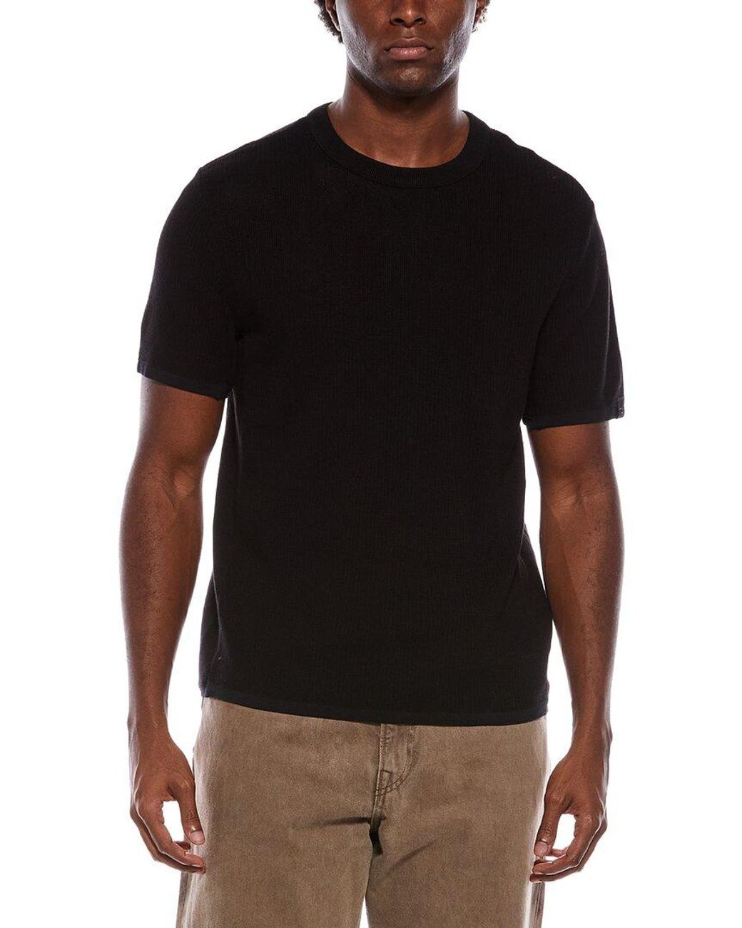 Rag & Bone Black Harvey Knit Shirt for men