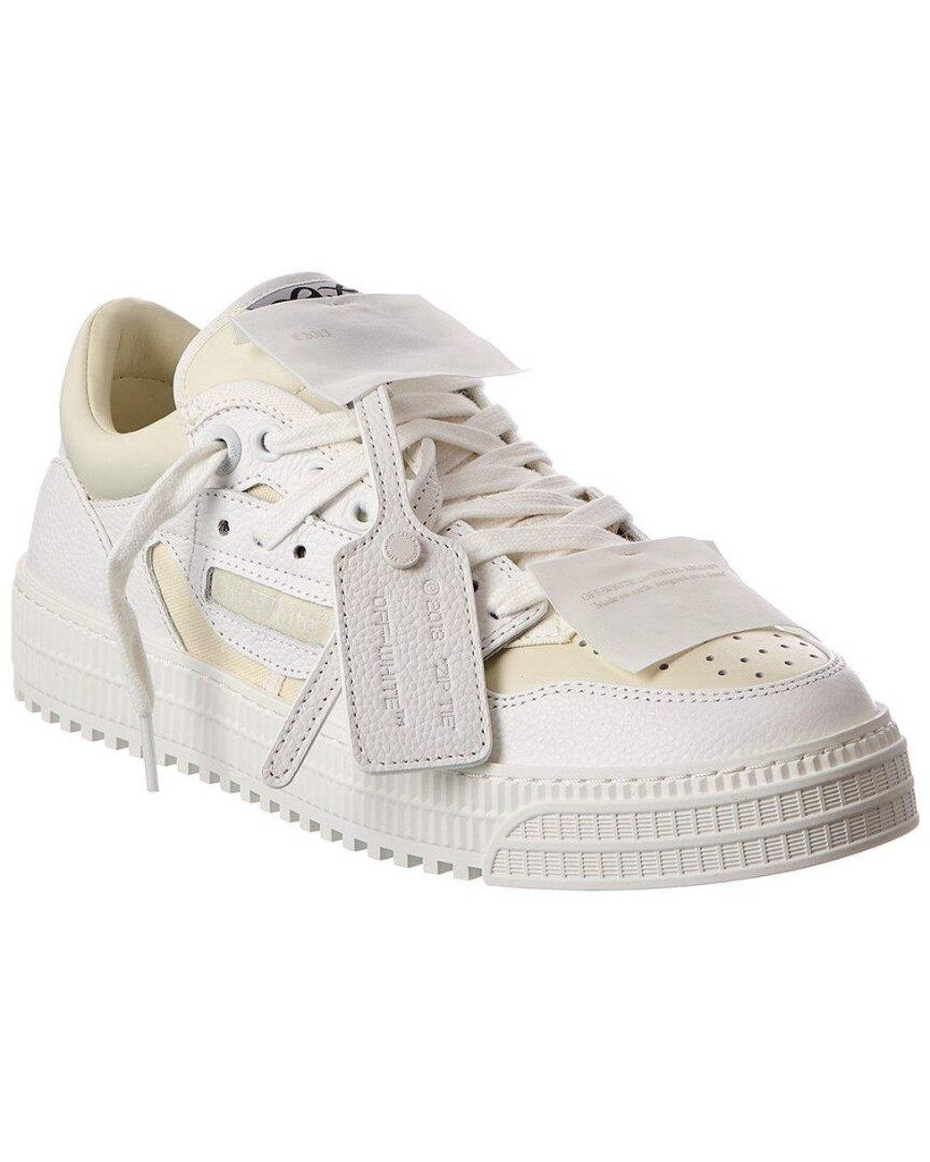 Off-White c/o Virgil Abloh White Low Top 3.0 Off Court Leather Sneaker for men