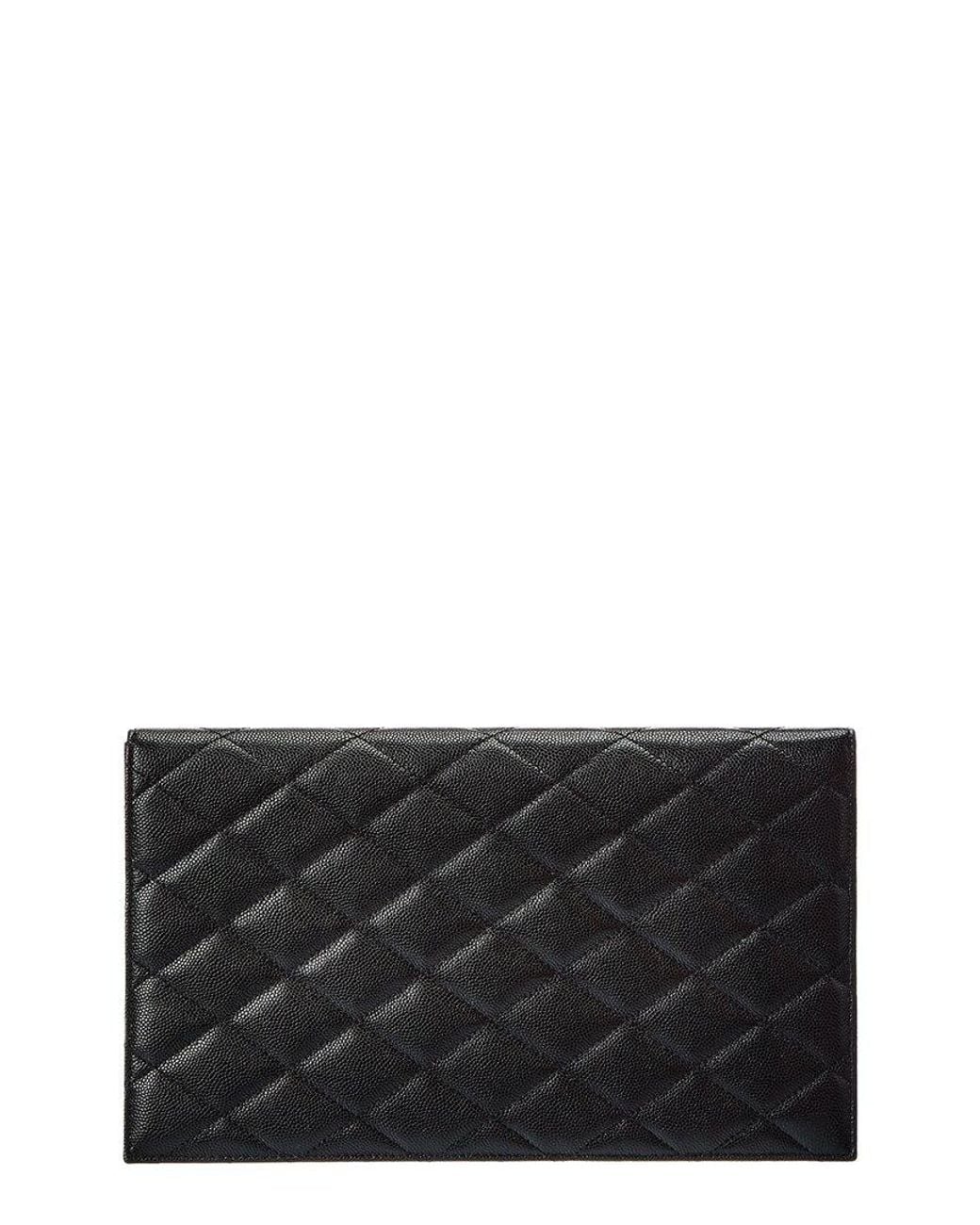 Saint Laurent Black Quilted Leather Pouch
