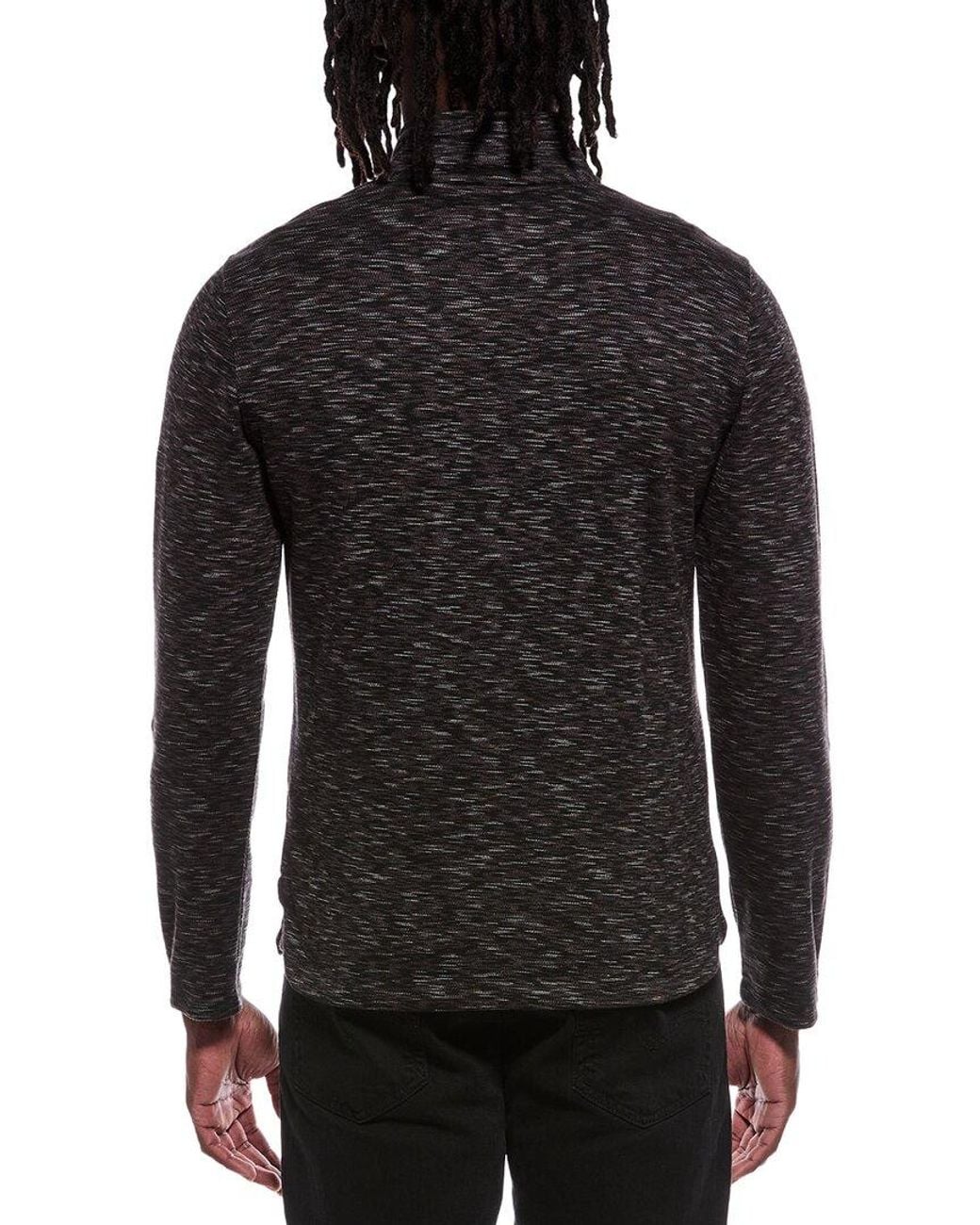 Robert Graham Black Matson 1/4-Zip Pullover for men