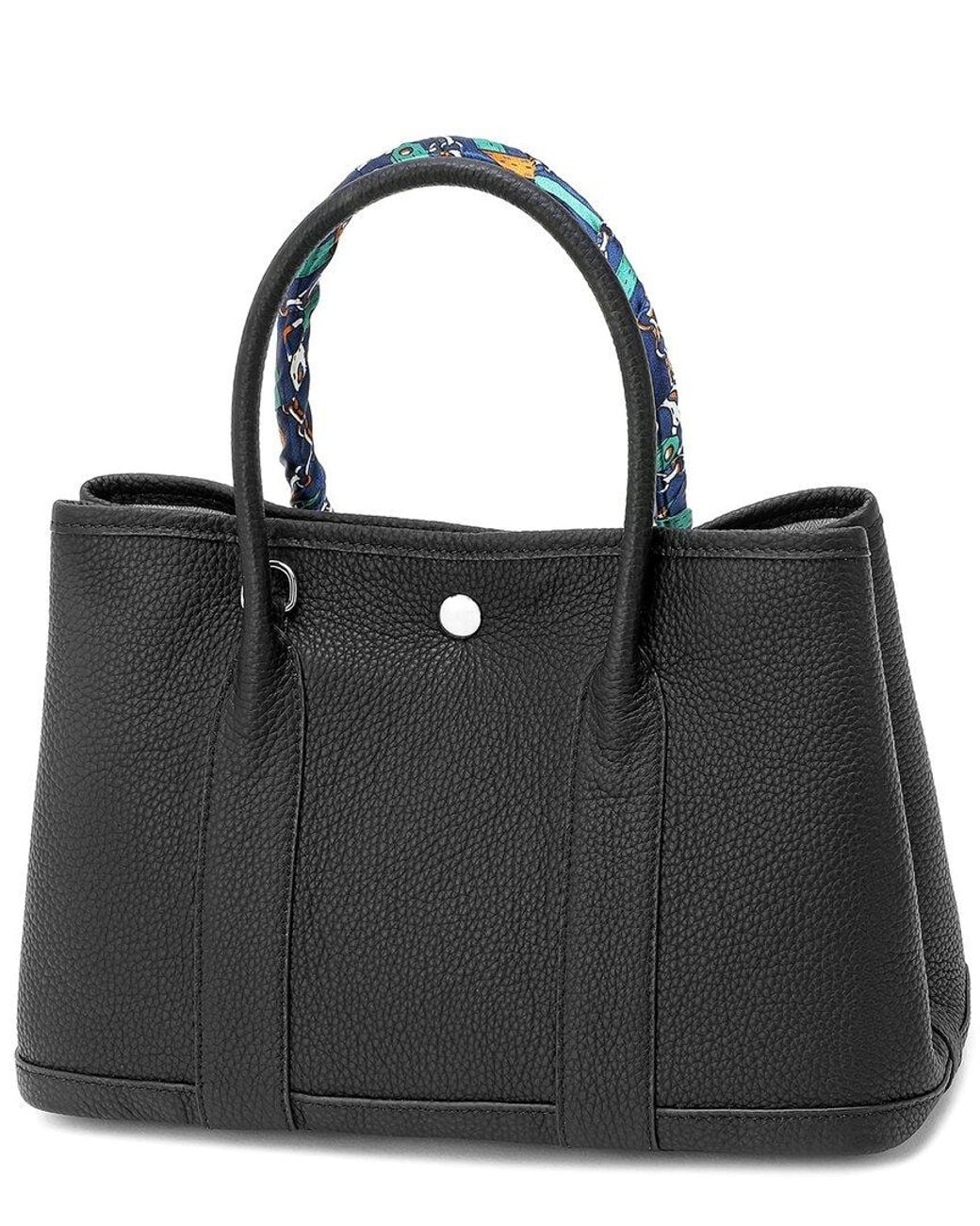 Tiffany & Fred Paris Black Top-grain Leather Satchel