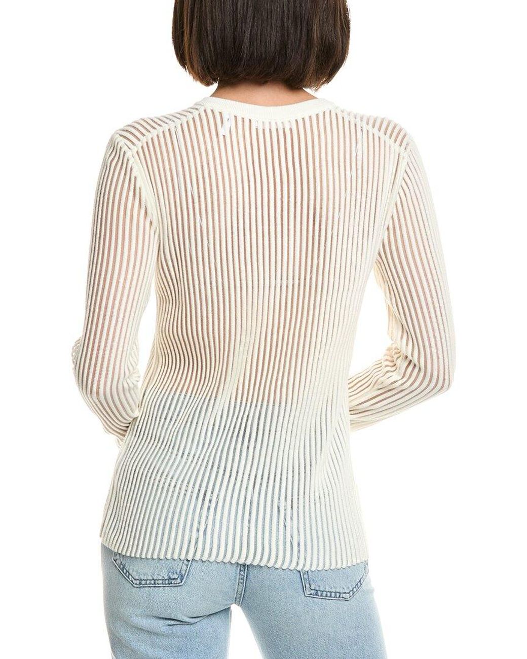Helmut Lang White Shirt Stripe Top