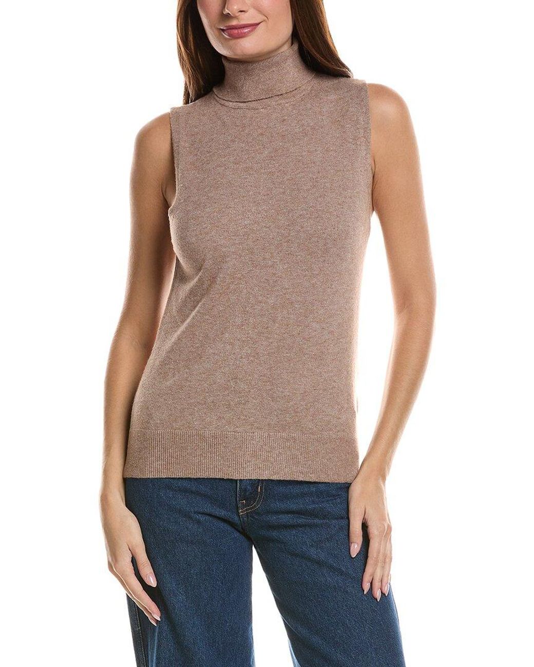 Splendid Blue Emily Mock Neck Sweater Tank