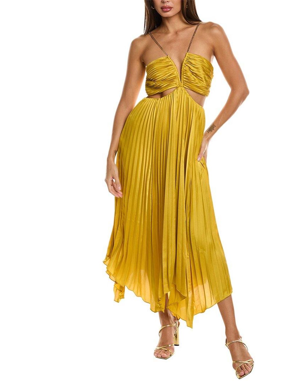AIIFOS Yellow Evie Maxi Dress