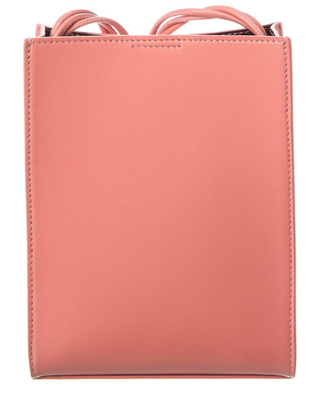 Jil Sander Pink Tangle Small Leather Shoulder Bag