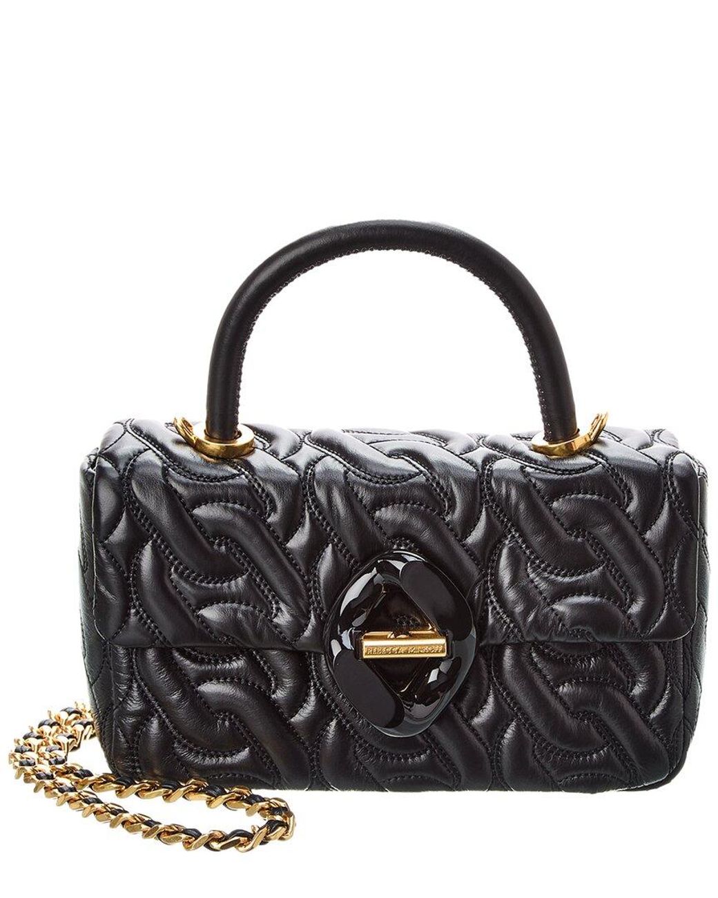Rebecca Minkoff Top Handle Chain Quilt Leather Crossbody in Black Lyst
