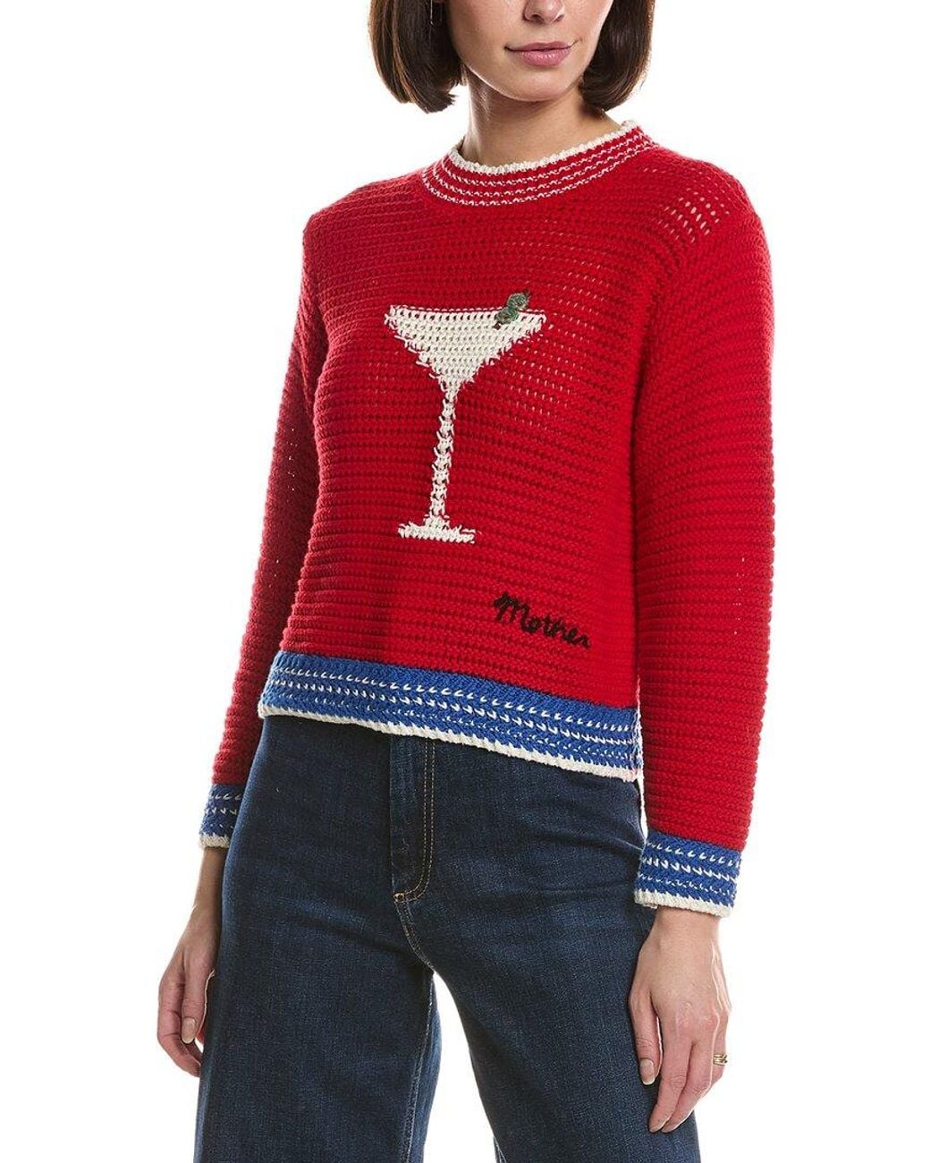 Mother Red The Mini Pullover
