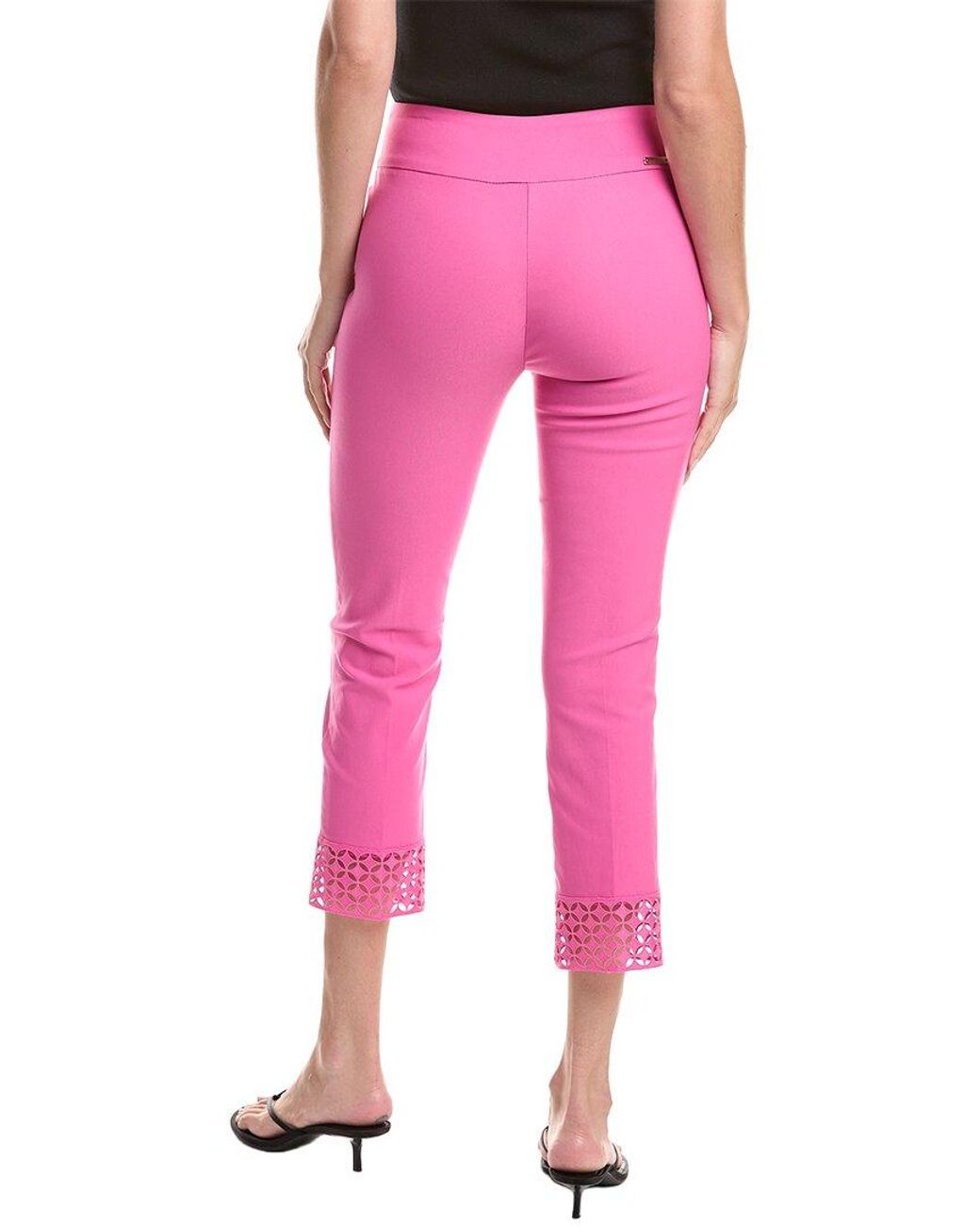 Joseph Ribkoff Pink Slim Cropped Trouser