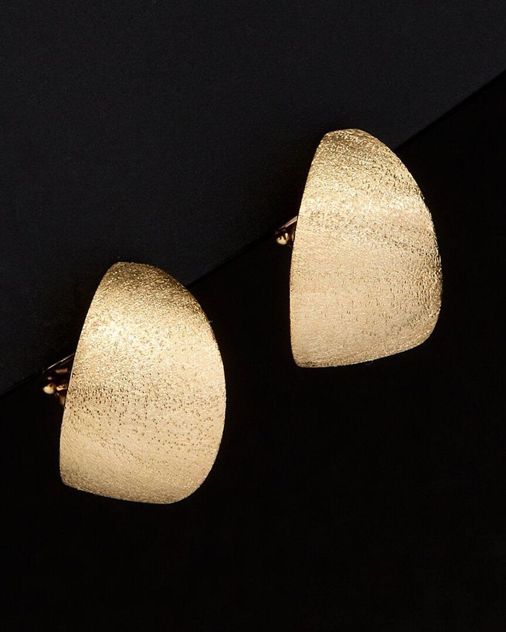 Italian Gold Black 14k Huggie Earrings