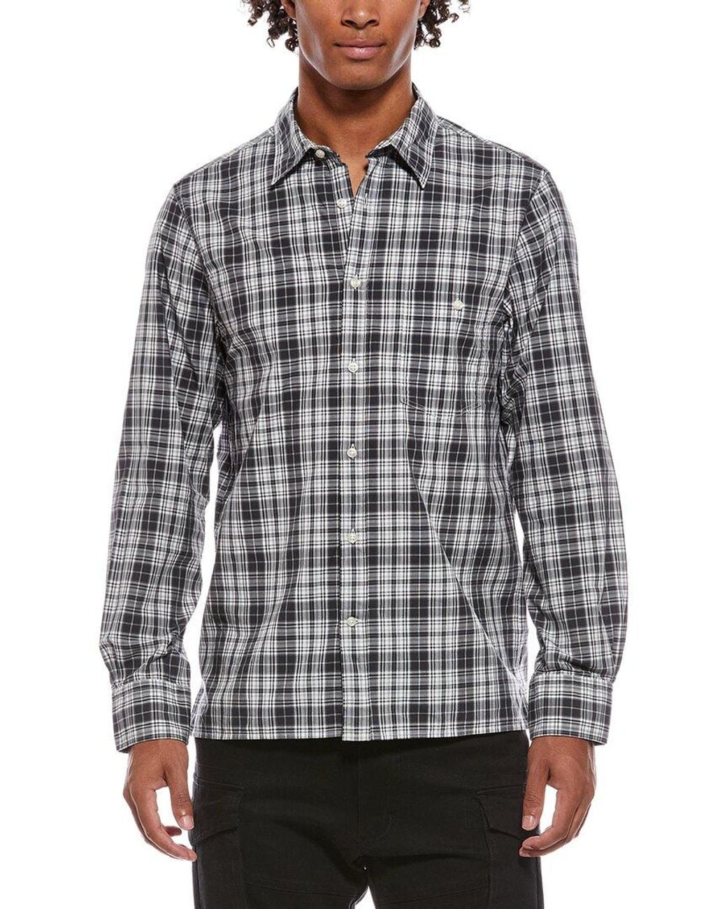 Officine Generale Gray Officine Generale Alex Check Shirt for men