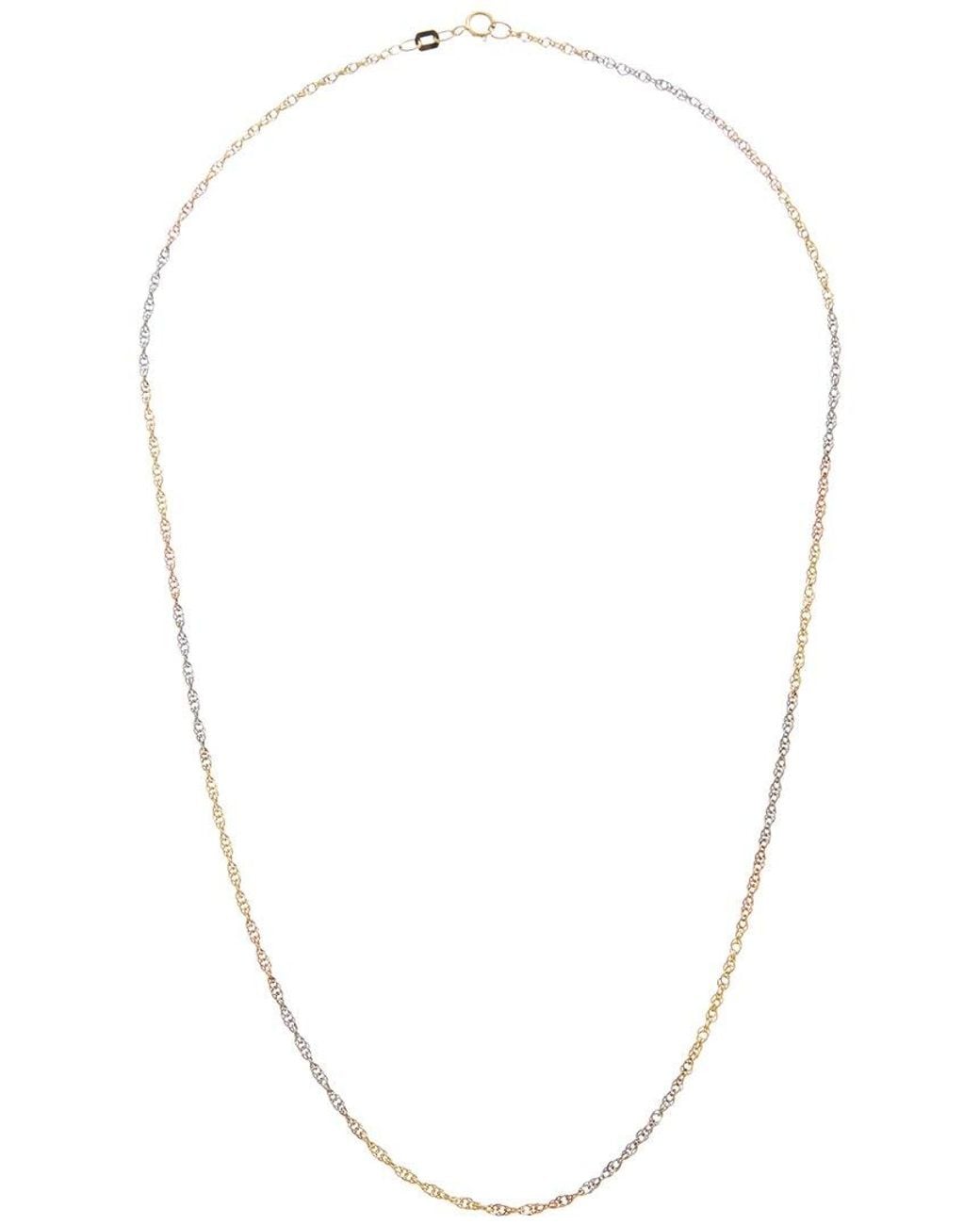 Italian Gold White 10K 1.85Mm Cable Double Link Necklace