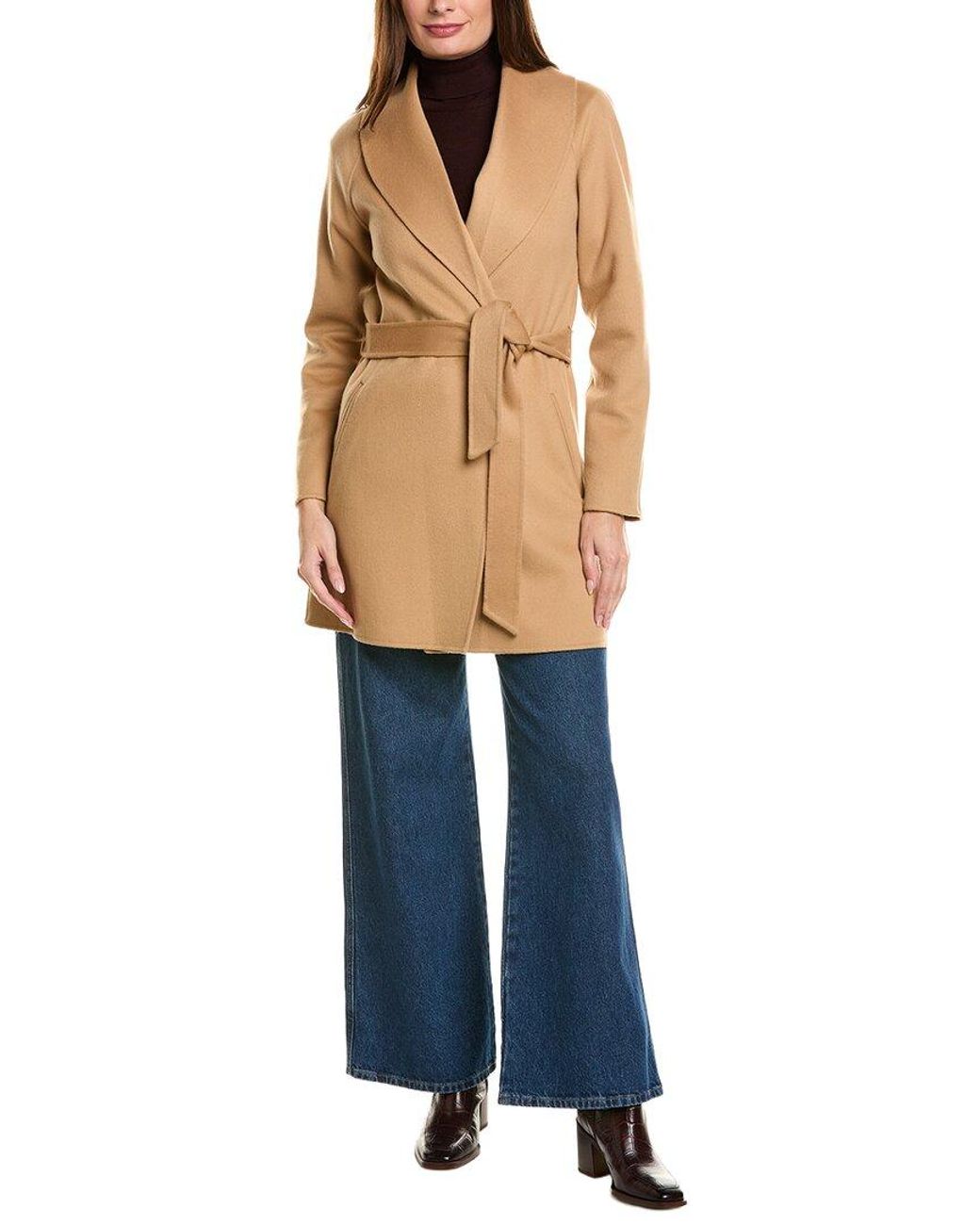 Sofiacashmere Blue Sofiacashmere Doubleface Unlined Wool & Cashmere-Blend Coat