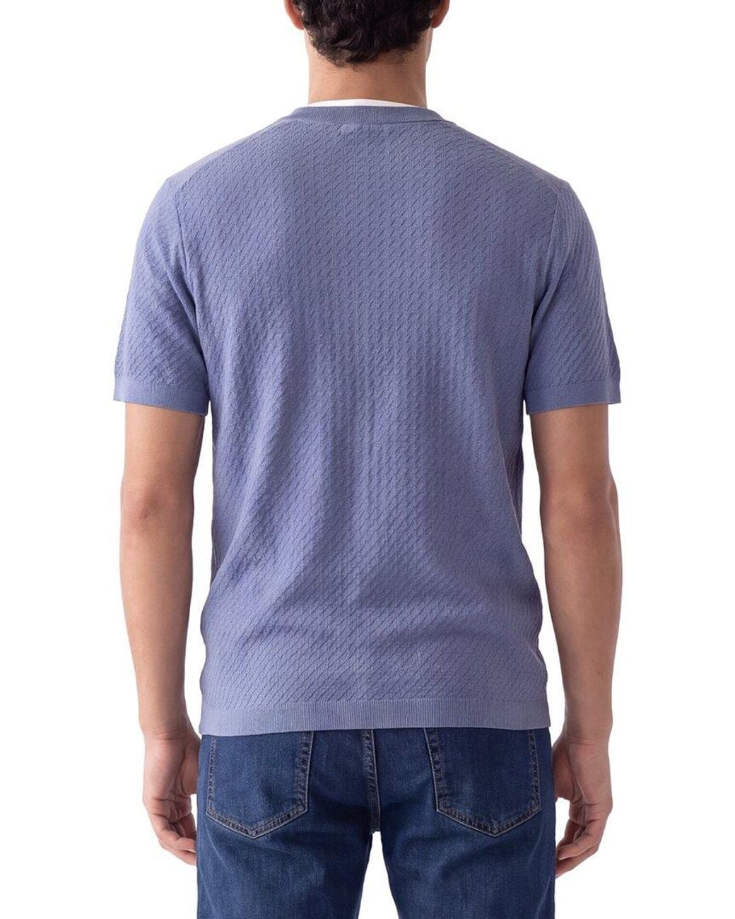 Theory Blue Damian Crewneck Sweater for men