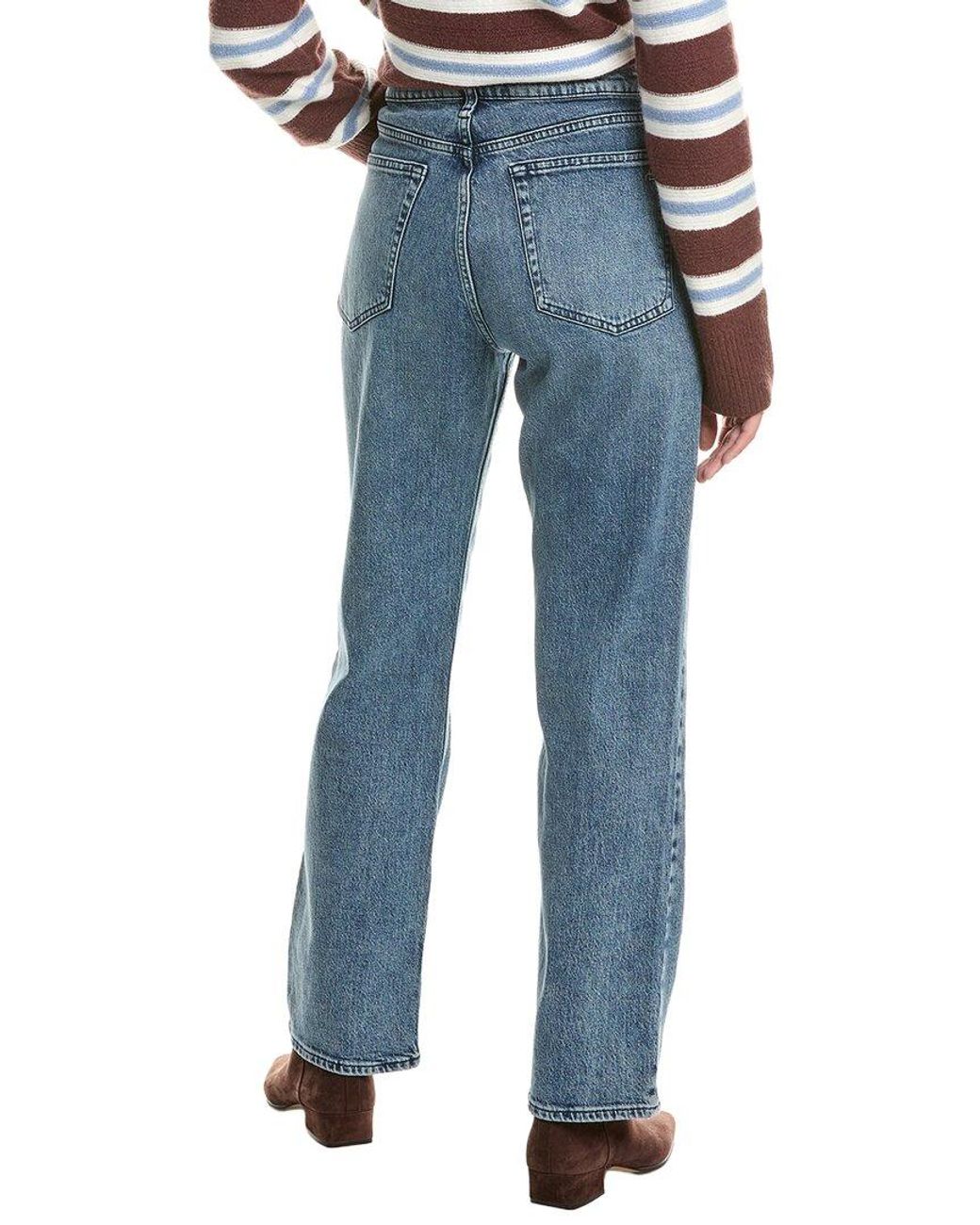 Rag & Bone Blue Alexa Mid-Rise Straight Full Length Jean